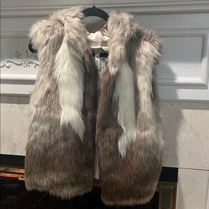 A.N.D. Faux Fur Vest with Hood